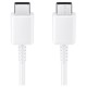 Оригинален Samsung КАБЕЛ (25w) USB-C to USB-C (1m) - Бял (плик) EP-DA705BWEGWW-BULK
