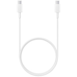 Оригинален Samsung КАБЕЛ (25w) USB-C to USB-C (1m) - Бял (плик) EP-DA705BWEGWW-BULK