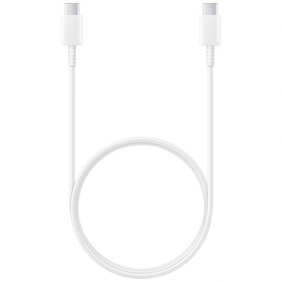 Оригинален Samsung КАБЕЛ (25w) USB-C to USB-C (1m) - Бял (плик) EP-DA705BWEGWW-BULK