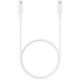 Оригинален Samsung КАБЕЛ (25w) USB-C to USB-C (1m) - Бял (плик) EP-DA705BWEGWW-BULK