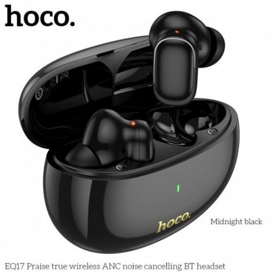 EQ17 TWS Истински безжични Bluetooth слушалки ANC Noise Canceling - Черен