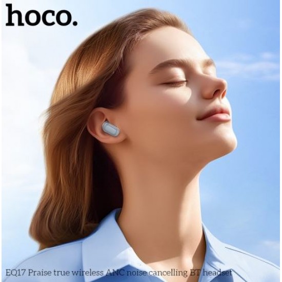 EQ17 TWS Истински безжични Bluetooth слушалки ANC Noise Canceling - Черен