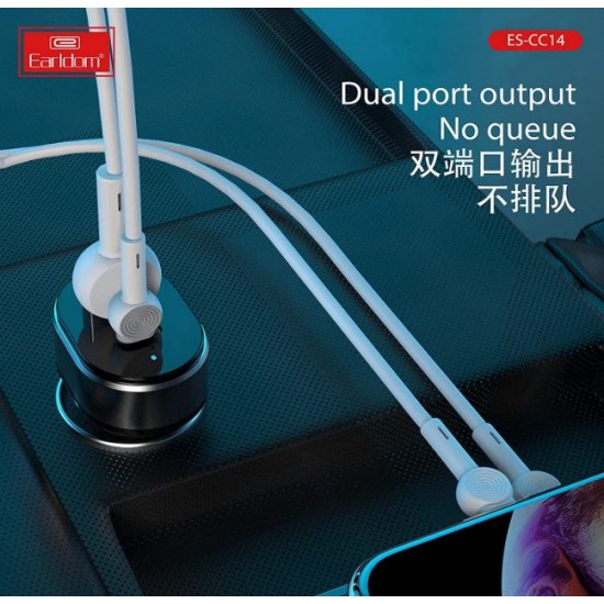 EARLDOM ES-CC14 12V Зарядно с кабел USB - Type-C PD2.4A+QC3.0