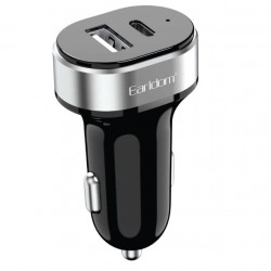 EARLDOM ES-CC14 12V Адаптер с 2 изхода PD2.4A+QC3.0