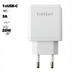 EARLDOM EU20 20W PD Адаптер с 1изх. PD USB-C 
