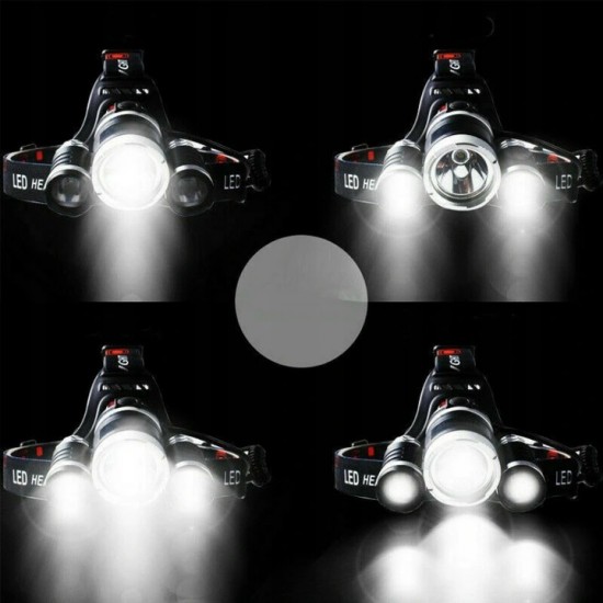 LED челник F-6 USB, 4 режима, регулируем, за риболов и работа