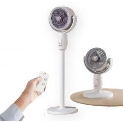Мултифункционален вентилатор F1 с дистанционно – Настолен и стоящ - 3 степенен
