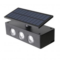 Двупосочна соларна LED лампа FC-004 с регулируем панел – 6 LED, 1200 mAh, 26 см