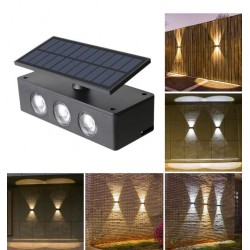 Двупосочна соларна LED лампа FC-004 с регулируем панел – 6 LED, 1200 mAh, 26 см