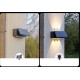 Двупосочна соларна LED лампа FC-004 с регулируем панел – 6 LED, 1200 mAh, 26 см