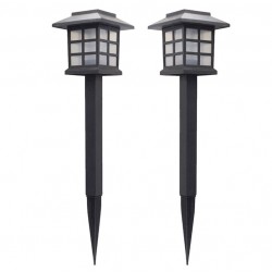 2БР. Соларна градинска лампа тип фенер FC-006 – декоративна, с колче, водоустойчива