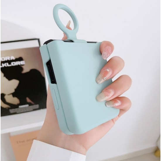 Z15 Silicone case+Пръстен за Samsung Z Flip 4 от 2 части - Тъмно розово