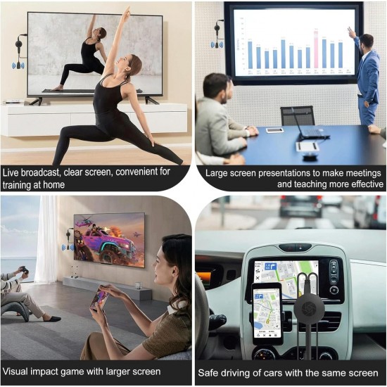 G2 Безжичен HDMI дисплей донгъл 1080P – съвместим с iOS, Android, Windows, Mac – прехвърляне на екрана към телевизор или проектор