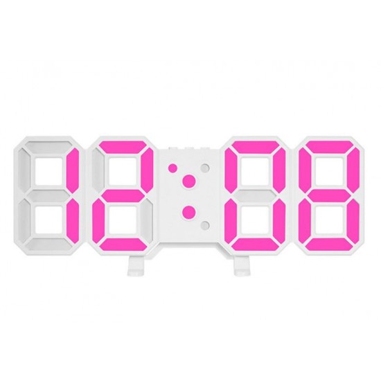 GH8018 Дигитален светещ в РОЗОВО LED часовник / Аларма 