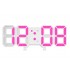 GH8018 Дигитален светещ в РОЗОВО LED часовник / Аларма 