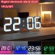 GH8018 Дигитален светещ в РОЗОВО LED часовник / Аларма 