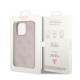 6641 GUESS HC PU LEATHER 4G LOGO STRASS PINK IP14 PRO