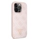 6641 GUESS HC PU LEATHER 4G LOGO STRASS PINK IP14 PRO