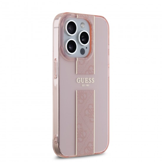 6649 GUESS HC IML 4G STRIPE PINK IP15 PRO MAX