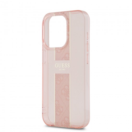 6649 GUESS HC IML 4G STRIPE PINK IP15 PRO MAX