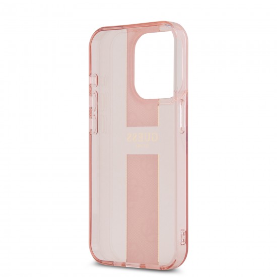 6649 GUESS HC IML 4G STRIPE PINK IP15 PRO MAX