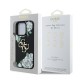 6910 GUESS HC GRAINED PU ROSES AND BIG 4G LOGO BLACK IP15 PRO MAX