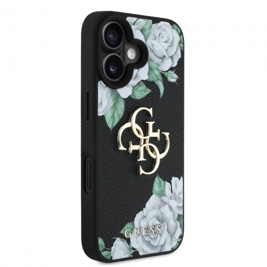 6927 GUESS HC GRAINED PU ROSES AND BIG 4G LOGO BLACK IP16
