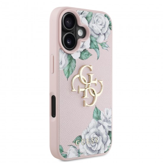 7078 GUESS HC GRAINED PU ROSES AND BIG 4G LOGO PINK IP16