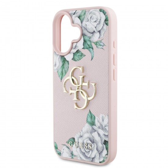 7078 GUESS HC GRAINED PU ROSES AND BIG 4G LOGO PINK IP16