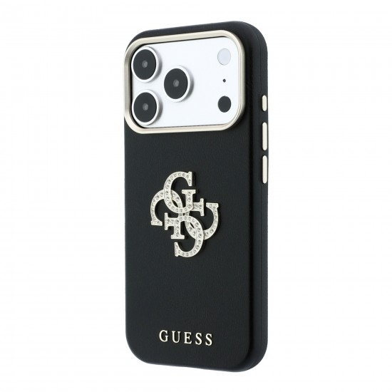 4269 GUESS HC SW SMOOTH IP18 PRO BLACK PU & BIG STRASS LOGO 