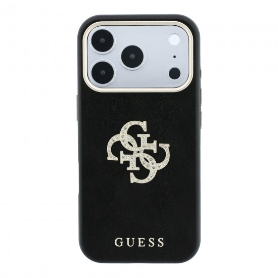 4269 GUESS HC SW SMOOTH IP18 PRO BLACK PU & BIG STRASS LOGO 