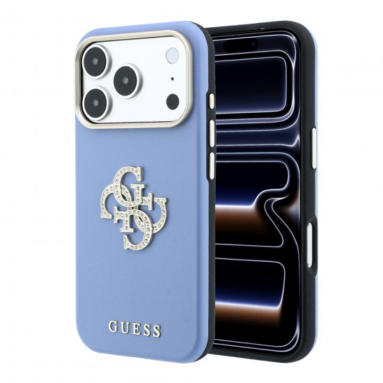 4306 GUESS HC SW SMOOTH IP18 PRO LIGHT BLUE PU & BIG STRASS LOGO