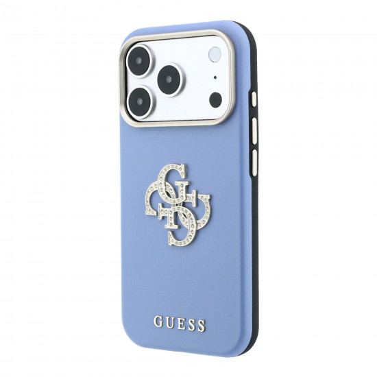 4306 GUESS HC SW SMOOTH IP18 PRO LIGHT BLUE PU & BIG STRASS LOGO