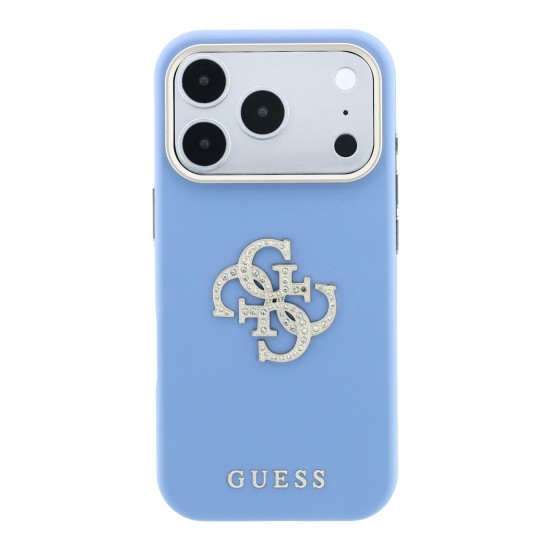 4306 GUESS HC SW SMOOTH IP18 PRO LIGHT BLUE PU & BIG STRASS LOGO