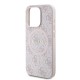 6763 GUESS HC MAGSAFE PU 4G RING CLASSIC LOGO PINK IP15 PRO