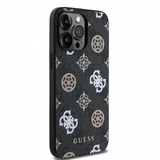 2887 GUESS HC MAGSAFE PU PEONY ON 4G BACKGROUND BLACK IP15 PRO