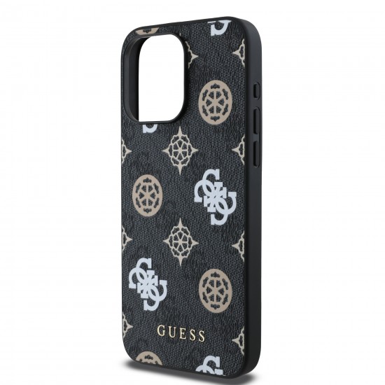 2887 GUESS HC MAGSAFE PU PEONY ON 4G BACKGROUND BLACK IP15 PRO