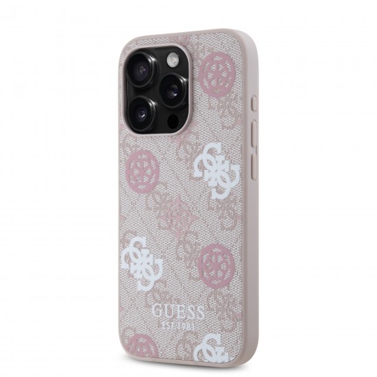 3334 GUESS HC MAGSAFE PU PEONY ON 4G BACKGROUND PINK IP15 PRO