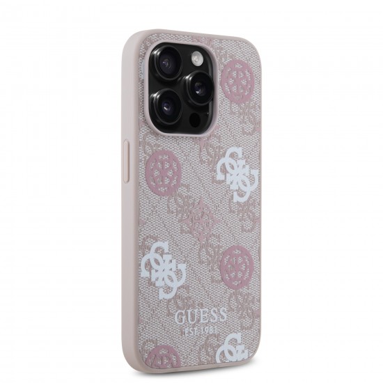 3334 GUESS HC MAGSAFE PU PEONY ON 4G BACKGROUND PINK IP15 PRO