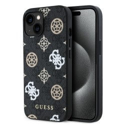 2870 GUESS HC MAGSAFE PU PEONY ON 4G BACKGROUND BLACK IP15