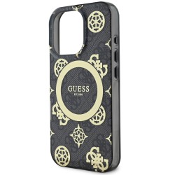 9897 GUESS HC MAGSAFE IML PEONY ON 4G BACKGROUND BLACK IP15 PRO MAX