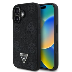 7528 GUESS HC MAGSAFE GRAINED PU HOT STAMP TRIANGLE BLACK IP16