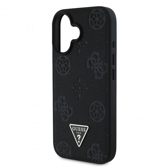 7528 GUESS HC MAGSAFE GRAINED PU HOT STAMP TRIANGLE BLACK IP16