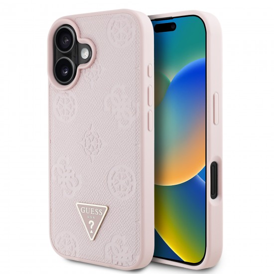 7672 GUESS HC MAG GRAINED PU HOT STAMP PEONY TRIANGLE PINK IP16