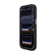3231 GUESS HC MAGSAFE PU IP18 PRO MAX BLACK STRIPE HS PEONY 4G LOGO 