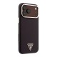 3507 GUESS HC MAGSAFE SW PU IP18 PRO BURGUNDY KEVLAR TRIANGLE LOGO 