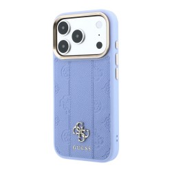 3279 GUESS HC MAGSAFE PU IP18 PRO MAX LIGHT BLUE STRIPE HS PEONY 4G LOGO 