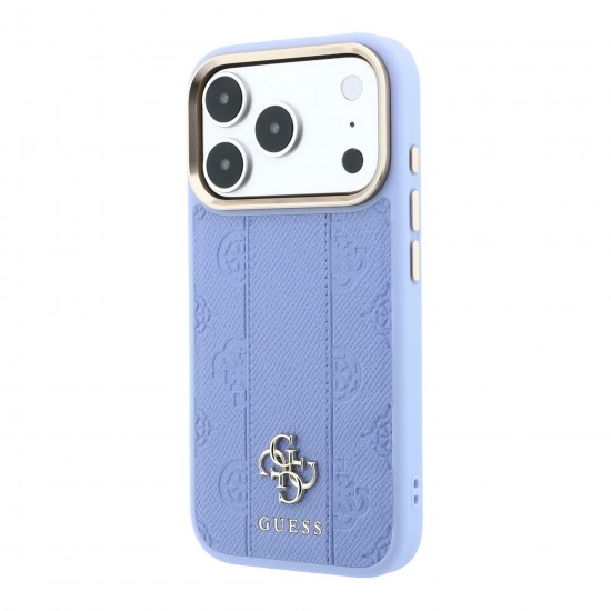 3262 GUESS HC MAGSAFE PU IP18 PRO LIGHT BLUE STRIPE HS PEONY 4G LOGO 