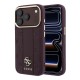 3149 GUESS HC MAGSAFE PU IP18 PRO BURGUNDY  STRIPE HS PEONY 4G LOGO 