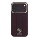 3149 GUESS HC MAGSAFE PU IP18 PRO BURGUNDY  STRIPE HS PEONY 4G LOGO 
